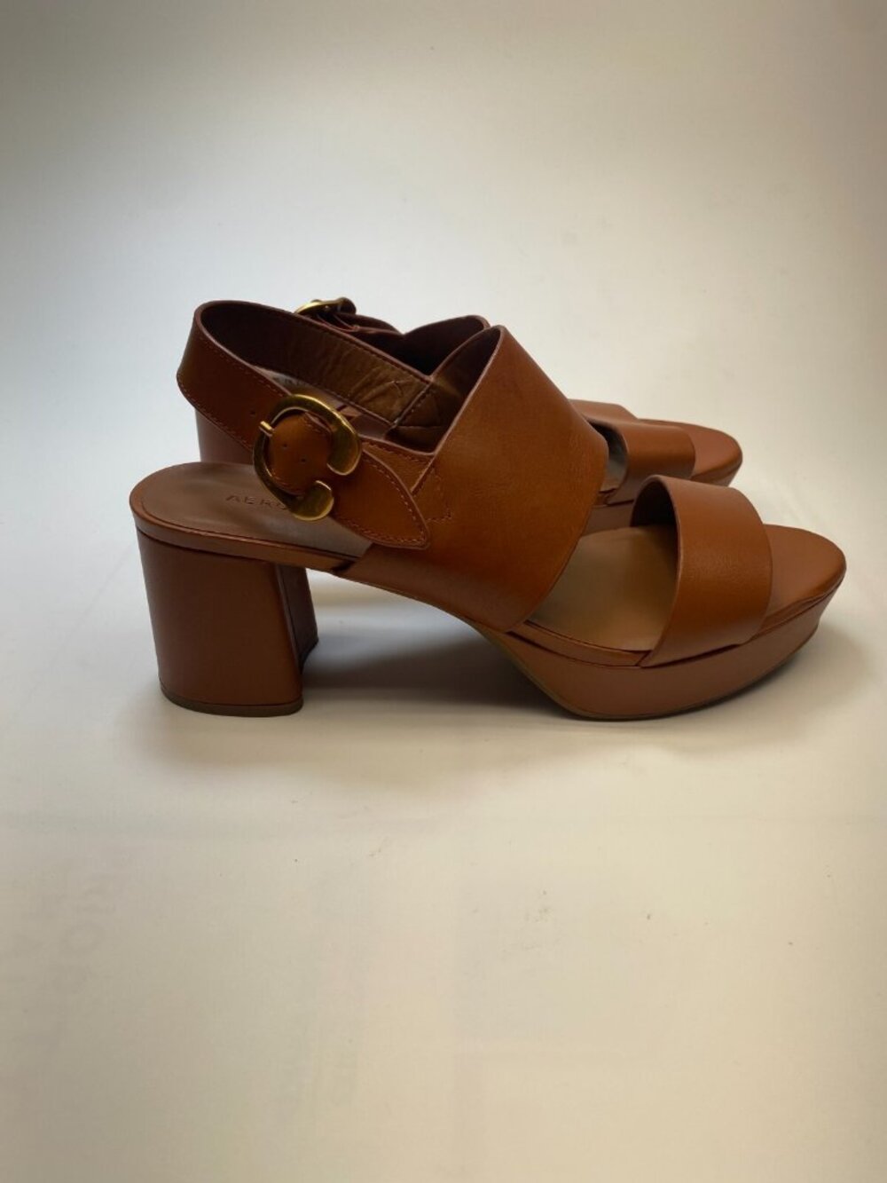 Aerosoles Womens Comfortable Women's Platform Sandal in Clay Leather Sz 10.5